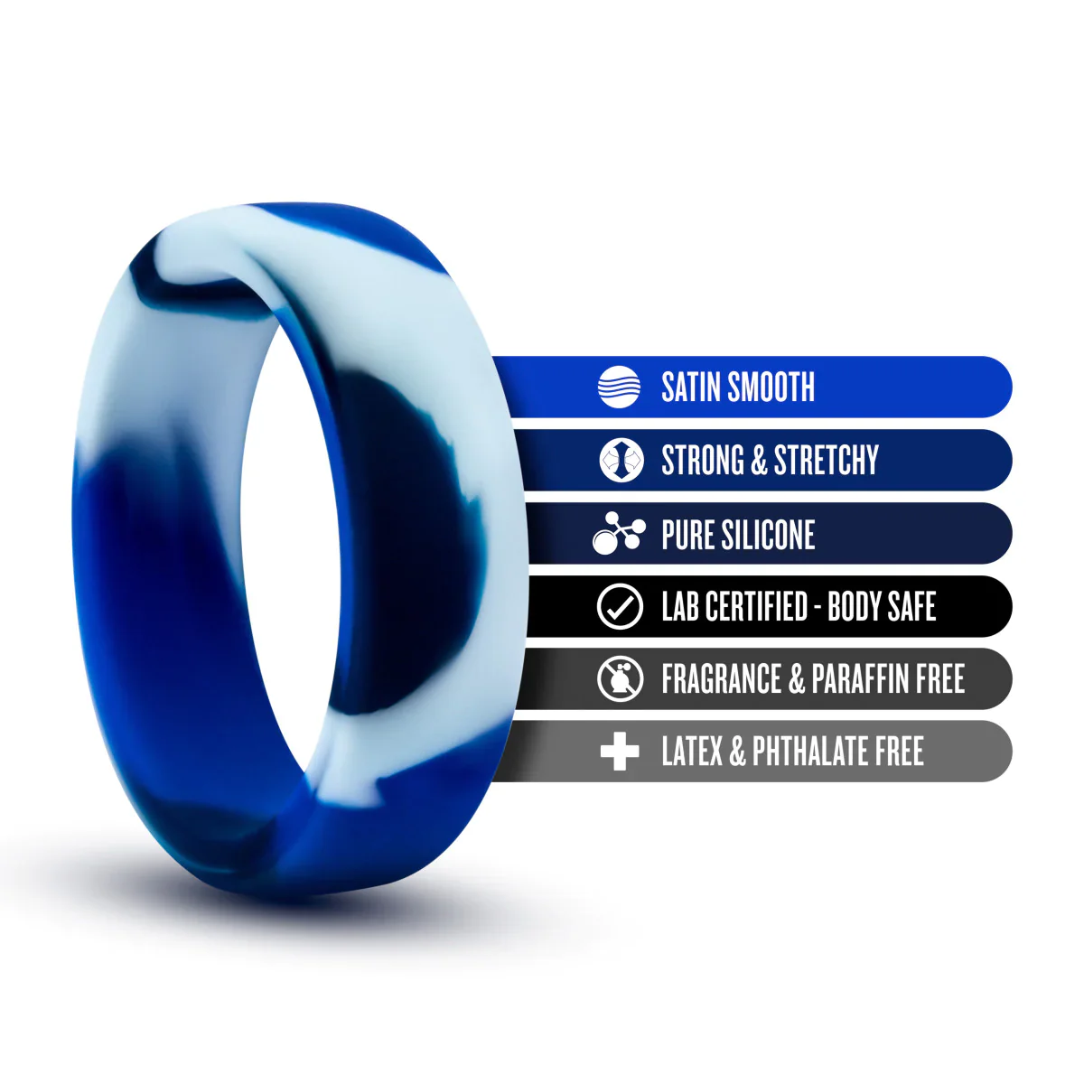 Performance Blue Camo Penis Ring - Image 3