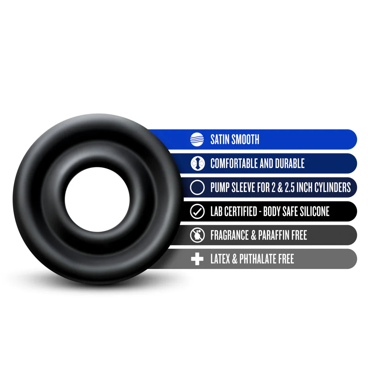 Performance Medium Black Silicone Pump Sleeve - Image 3