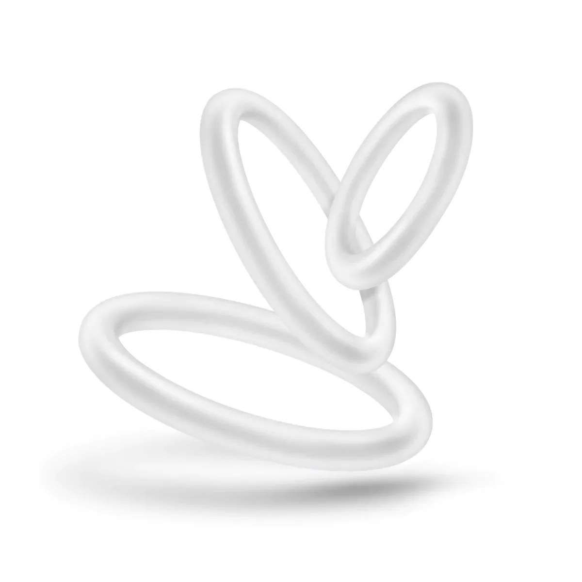 Performance VS4: Glow In The Dark White Penis Ring Set 3-Sizes - Image 6