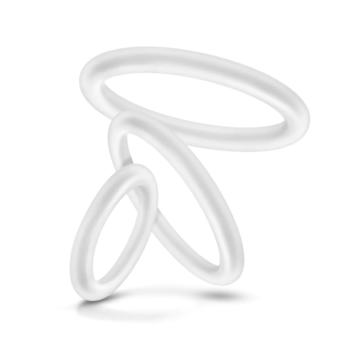 Performance VS4: Glow In The Dark White Penis Ring Set 3-Sizes - Image 7