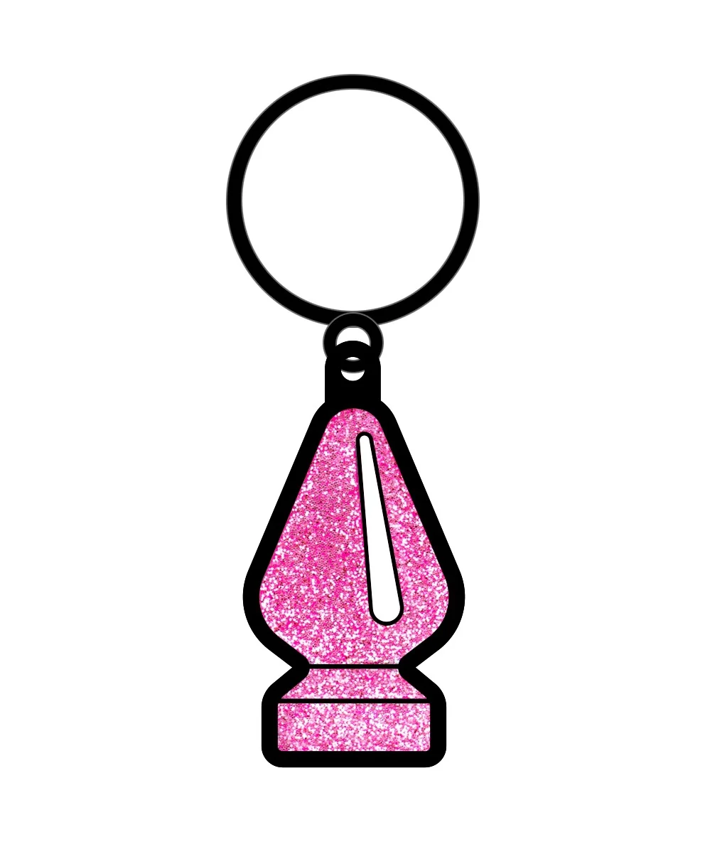 Pink Glitter Butt Plug Keychain - Image 2