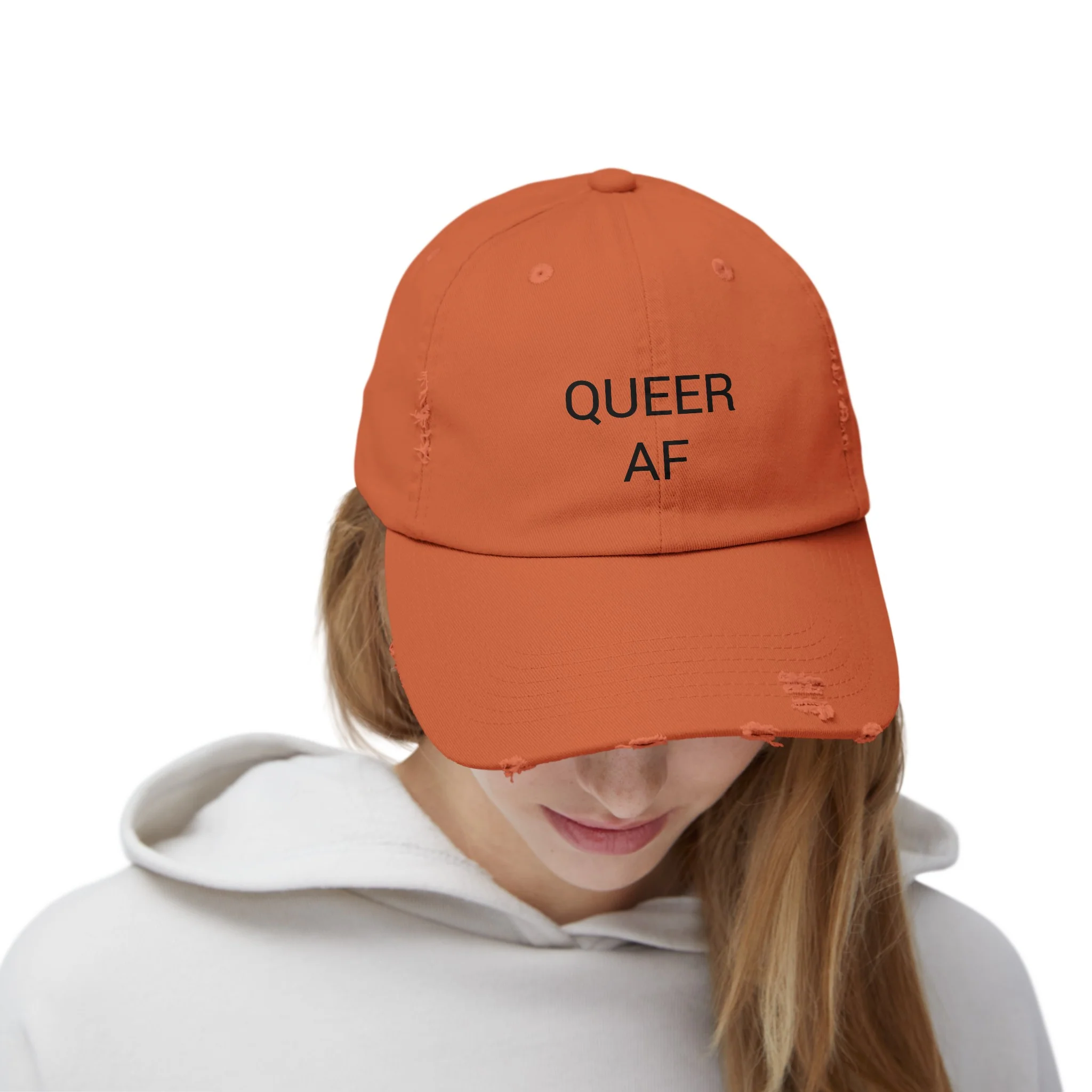 QUEER AF Distressed Cap in 6 colors - Image 12