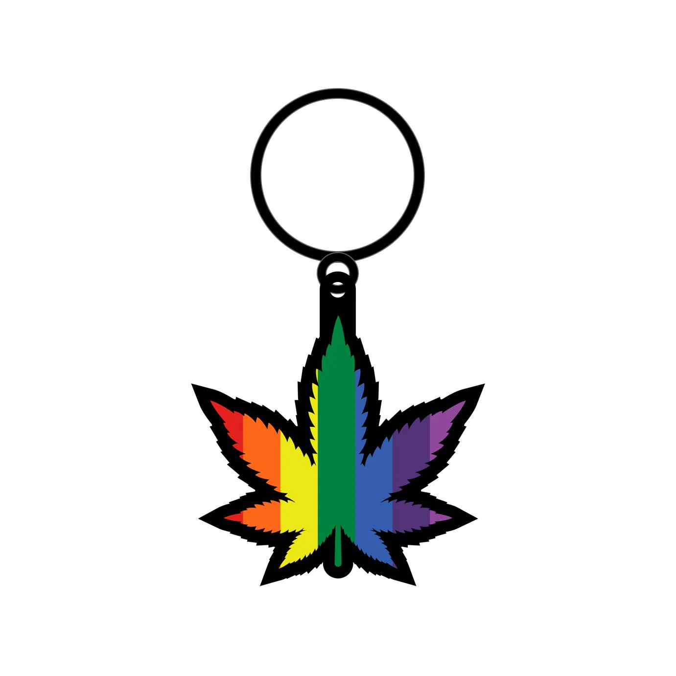 Rainbow Leaf Keychain - Image 2