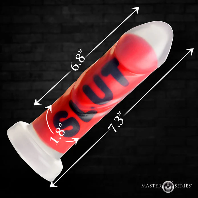 SLUT Silicone Dildo by Master Series - Image 4