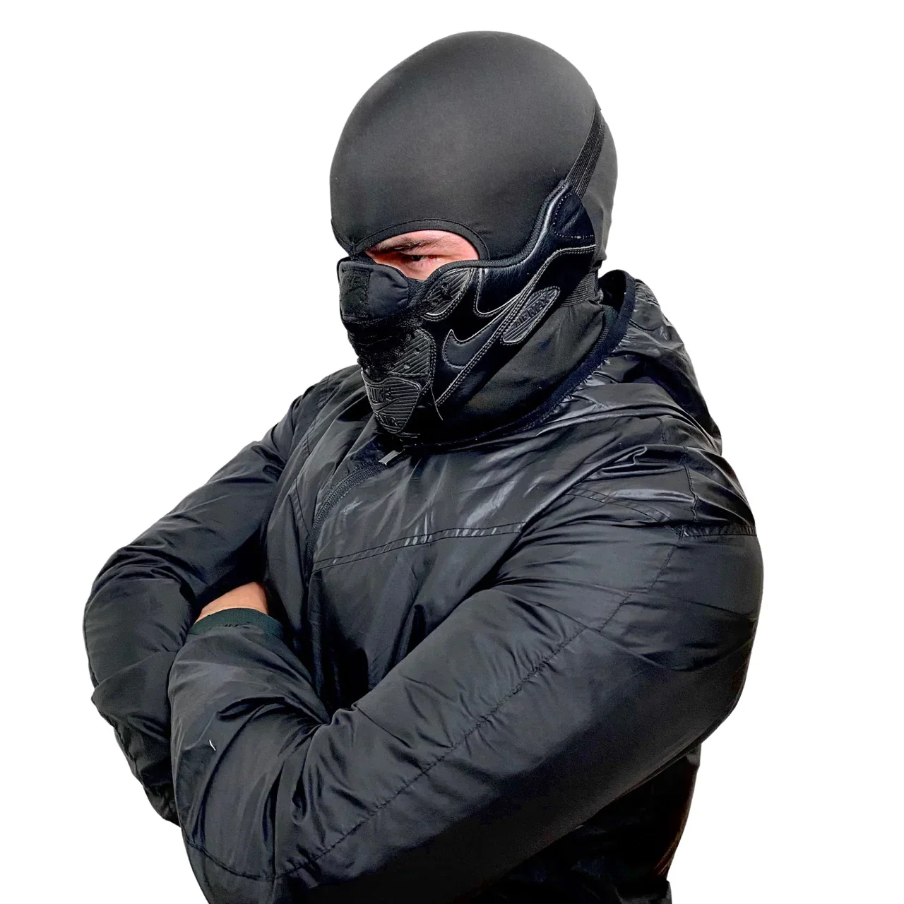 SNEAKERMASK AIRMAX 90 BLACK LEATHER MASK - Image 2