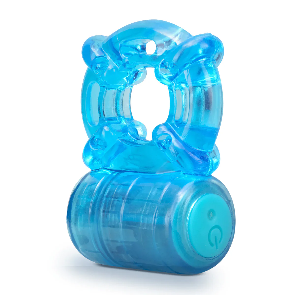 Stay Hard Blue 5-Function Rechargeable Vibrating Penis Ring - Image 5