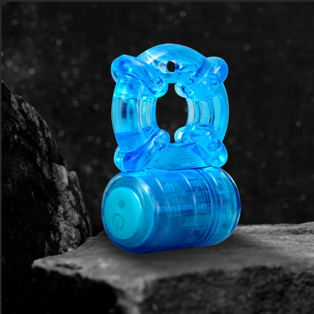Stay Hard Blue 5-Function Rechargeable Vibrating Penis Ring - Image 6