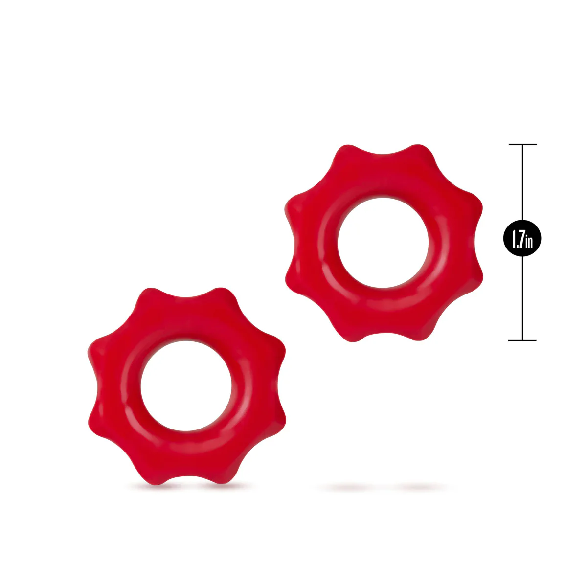 Stay Hard Nutz: Soft & Stretchy Red Penis Rings 2-Pack - Image 2