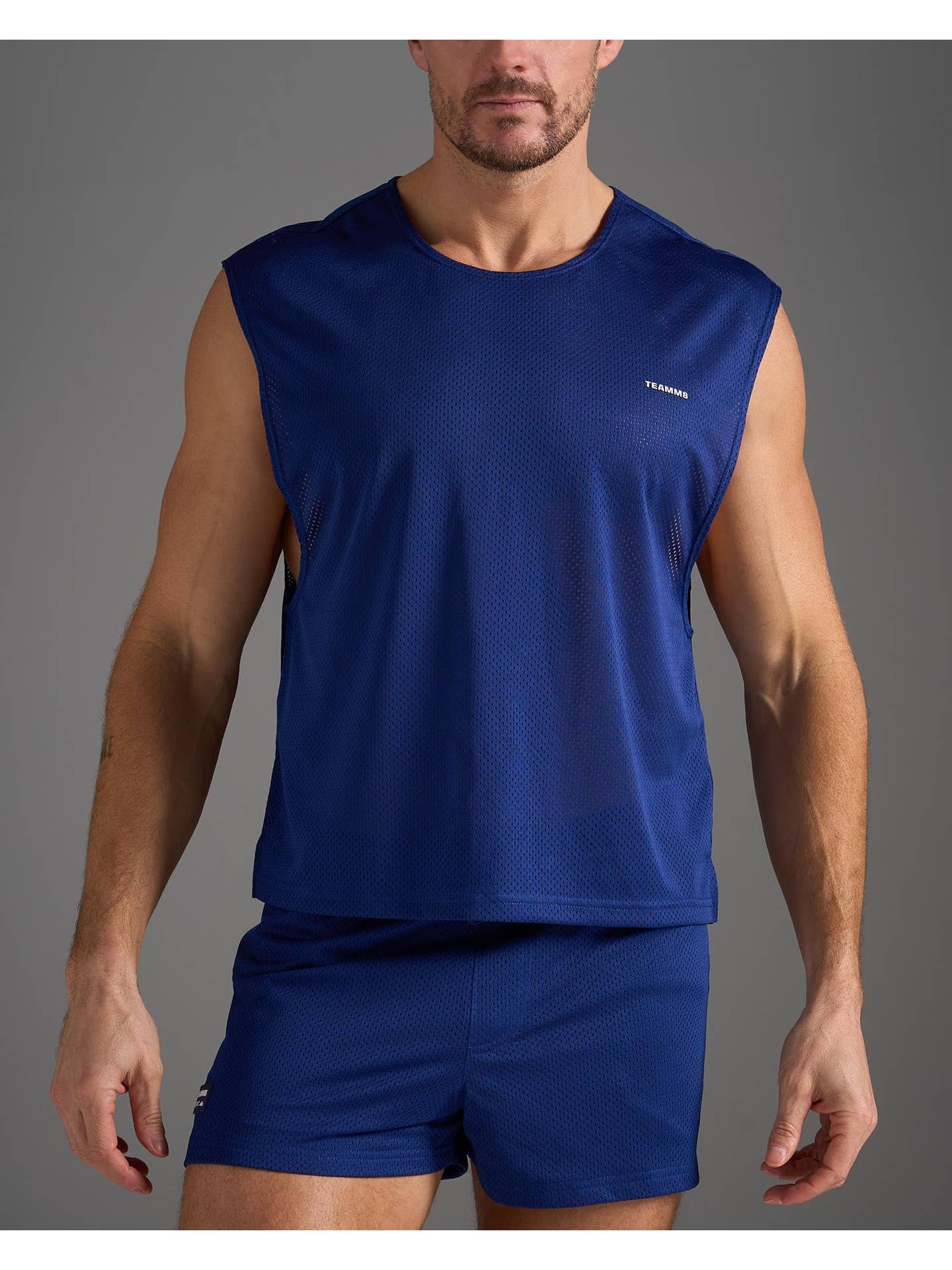 TEAMM8 S.S.C. Muscle Tank - Navy - Image 4