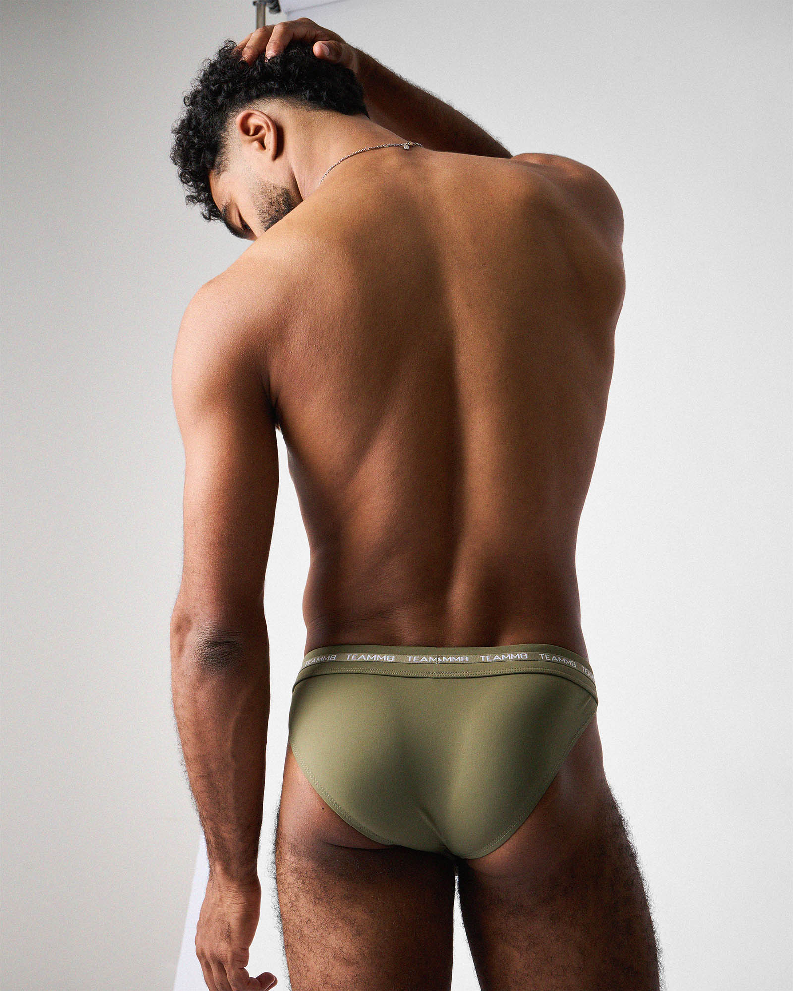 TEAMM8 Ultra Sports Swim Brief - Army - Image 4
