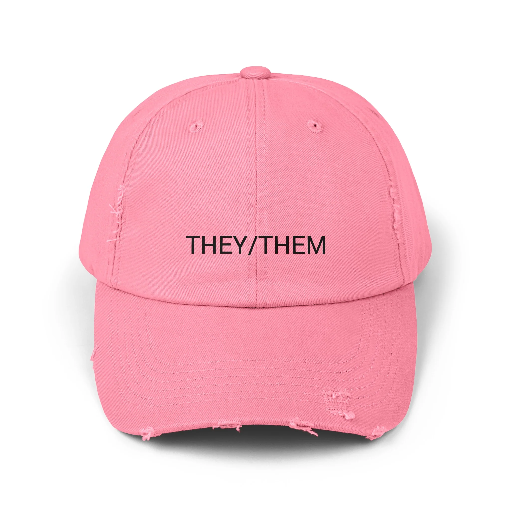 THEY/THEM Distressed Cap in 6 colors - Image 7