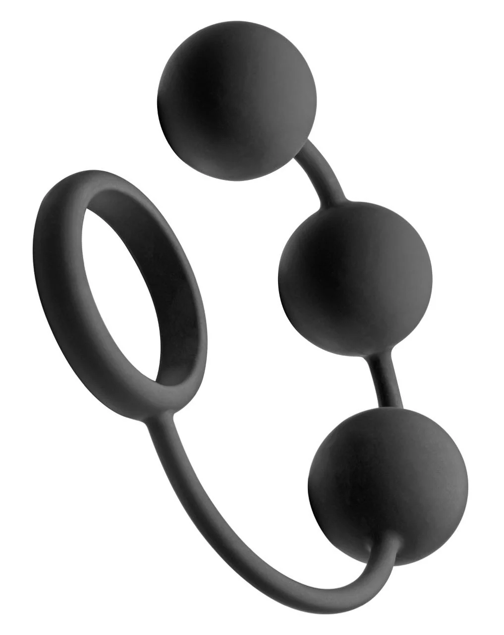 Tom of Finland Silicone Cock Ring With 3 Weighted Anal Balls - Image 2