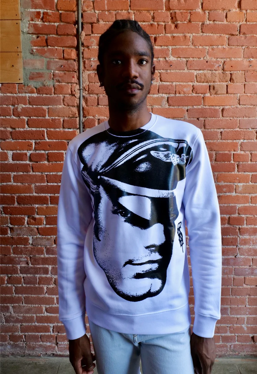TOM OF FINLAND x WE ARE SPASTOR BIKER HEAD SWEATSHIRT - WHITE - Image 5