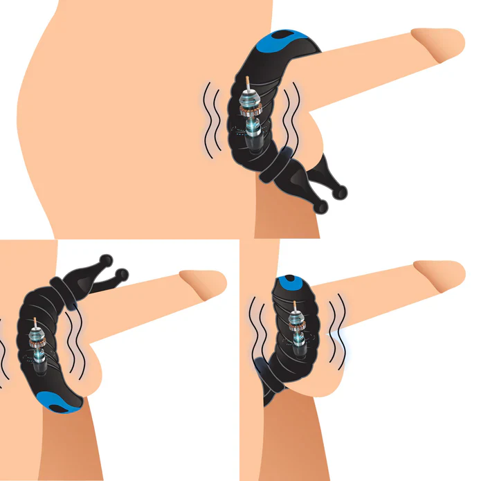 Trinty Vibes 10X Cobra Dual Stimulation Silicone Cock Ring - Image 2