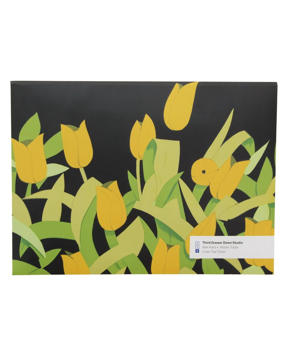 Tulips Linen Tea Towel BY Alex Katz Third Drawer Down - Image 2