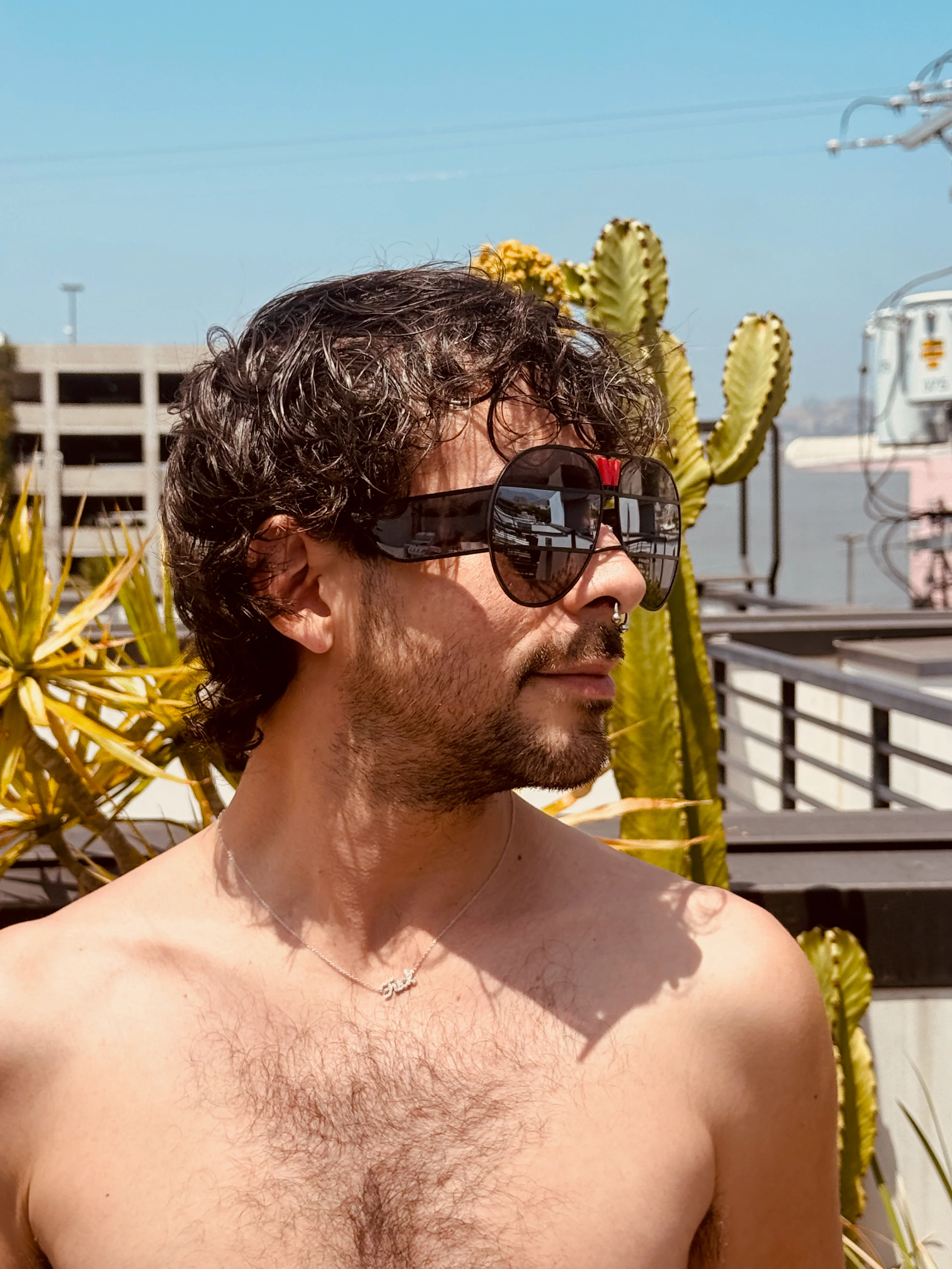 WALTER VAN BEIRENDONCK brutal pilot sunglasses - black mirror - Image 7