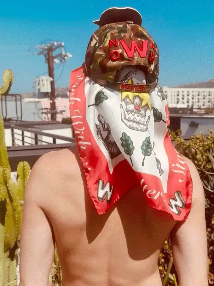 Walter Van Beirendonck Crown Bandana - Red - Image 6
