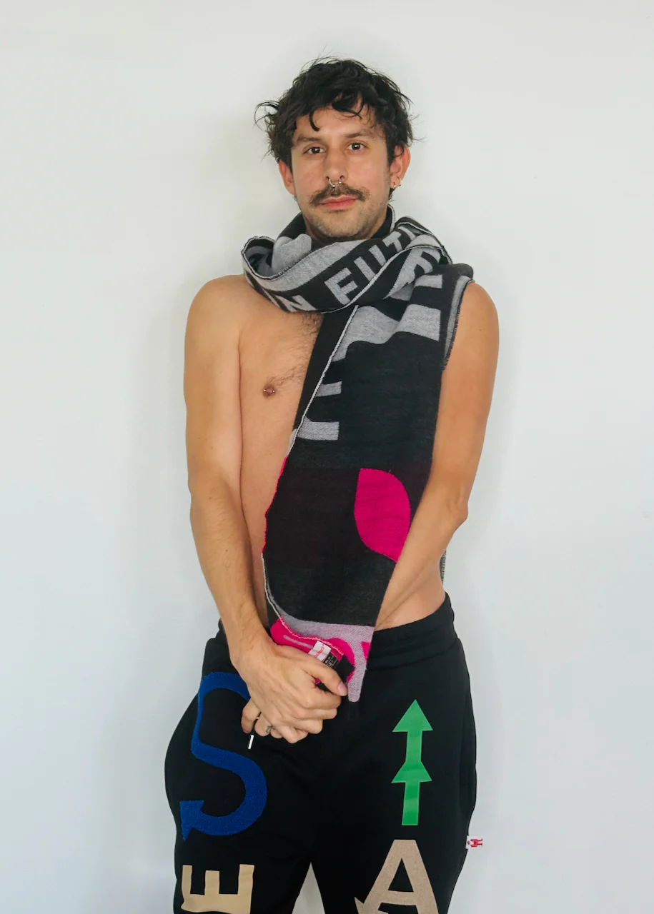 Walter Van Beirendonck New Scarf Single Milk - Image 4