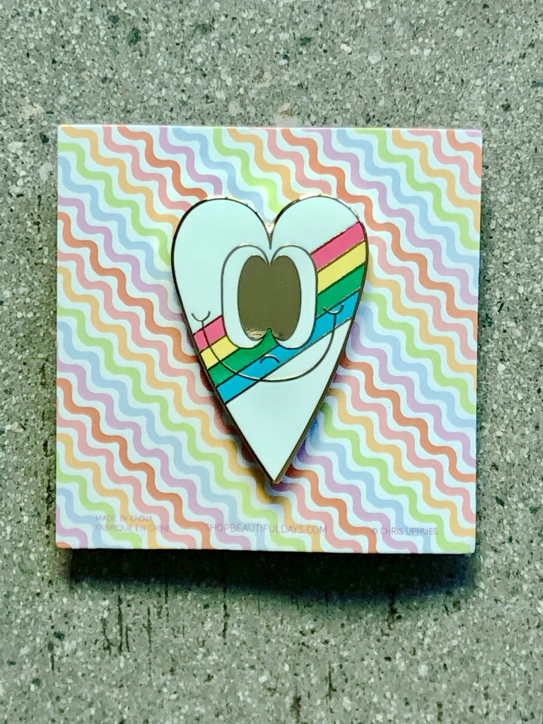 XL RAINBOW HEART PIN - Image 3